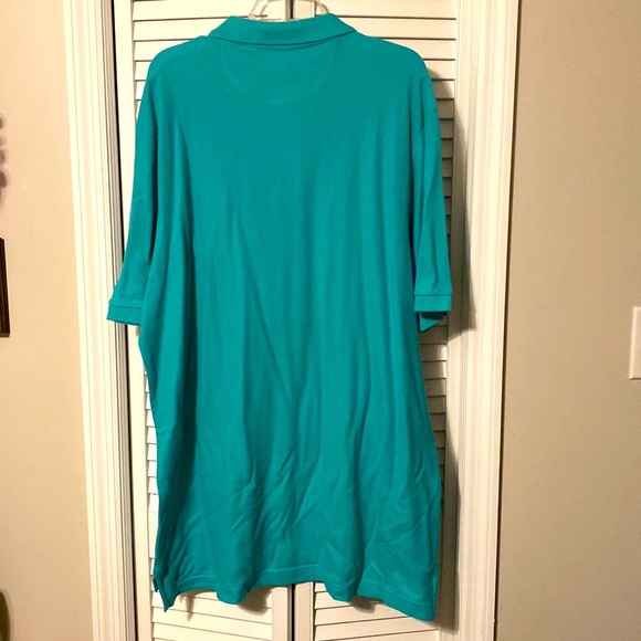 NWOT Mens Big & Tall Chaps Polo Shirt. Sz. 2XLT, Teal - Picture 2 of 7